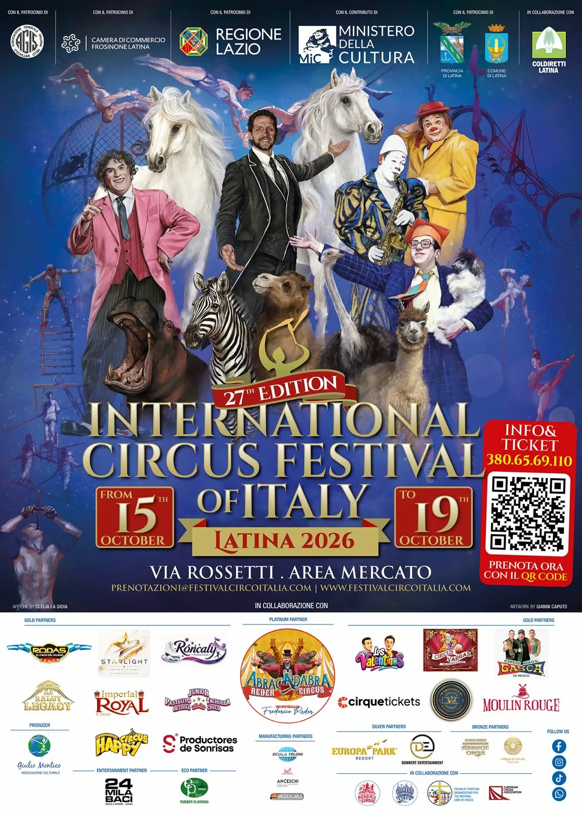 Il mondo in pista a Latina: si alza il sipario sul Festival del Circo